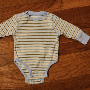 Gymboree 3-6 month Scooter long-sleeved striped onesie - Vintage
